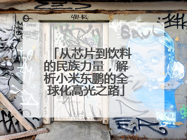 从芯片到饮料的民族力量，解析小米东鹏的全球化高光之路