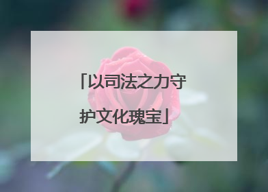 以司法之力守护文化瑰宝