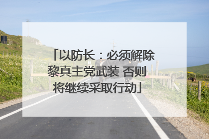 以防长：必须解除黎真主党武装 否则将继续采取行动