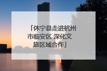 休宁县走进杭州市临安区 深化文旅区域合作