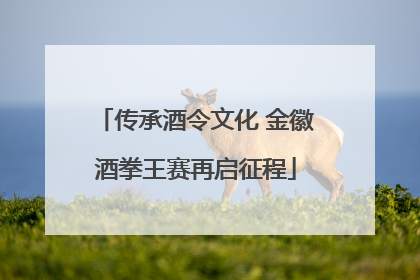 传承酒令文化 金徽酒拳王赛再启征程