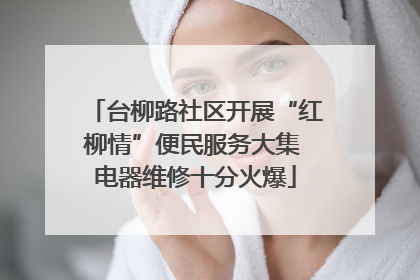 台柳路社区开展“红柳情”便民服务大集 电器维修十分火爆