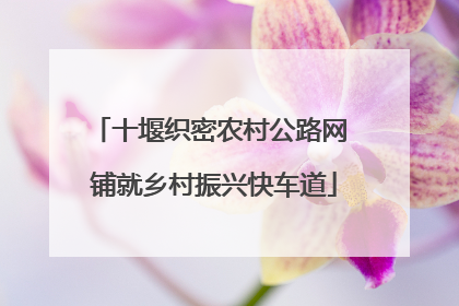 十堰织密农村公路网 铺就乡村振兴快车道