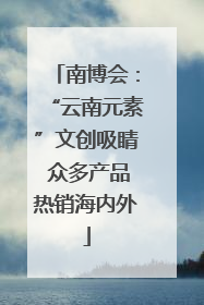 南博会：“云南元素”文创吸睛 众多产品热销海内外