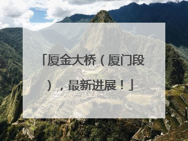 厦金大桥（厦门段），最新进展！