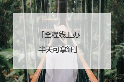 全程线上办 半天可拿证