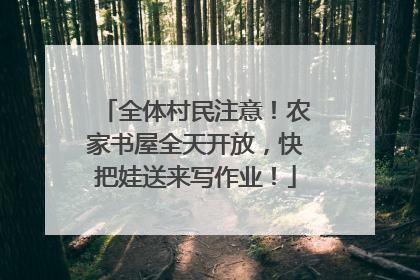 全体村民注意！农家书屋全天开放，快把娃送来写作业！