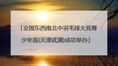 全国东西南北中羽毛球大赛青少年赛(天津武清)成功举办