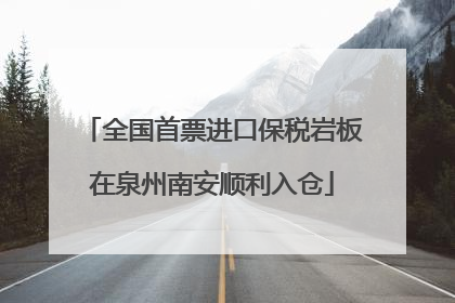 全国首票进口保税岩板在泉州南安顺利入仓