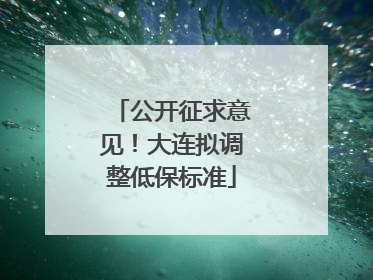 公开征求意见！大连拟调整低保标准