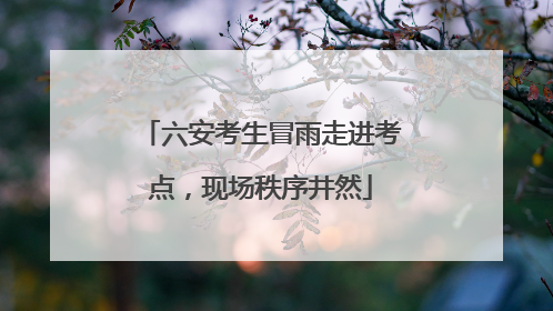 六安考生冒雨走进考点，现场秩序井然