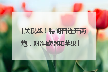 关税战！特朗普连开两炮，对准欧盟和苹果