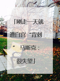 刚走一天就遭白宫“背刺” 马斯克：很失望