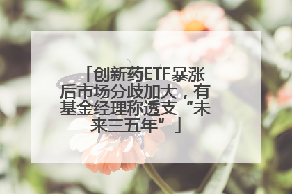 创新药ETF暴涨后市场分歧加大，有基金经理称透支“未来三五年”