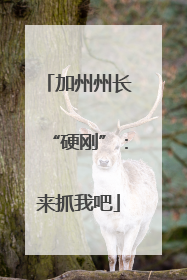 加州州长“硬刚”：来抓我吧