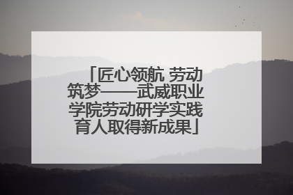 匠心领航 劳动筑梦——武威职业学院劳动研学实践育人取得新成果