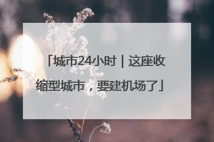 城市24小时｜这座收缩型城市，要建机场了