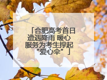 合肥高考首日遭遇降雨 暖心服务为考生撑起“爱心伞”