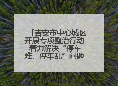 吉安市中心城区开展专项整治行动 着力解决“停车难、停车乱”问题（图）
