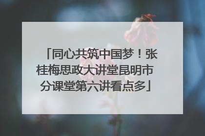 同心共筑中国梦！张桂梅思政大讲堂昆明市分课堂第六讲看点多