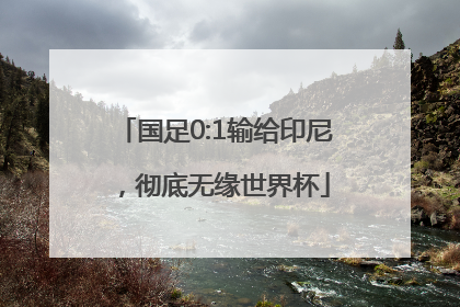 国足0:1输给印尼，彻底无缘世界杯