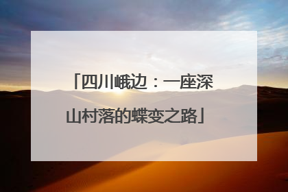 四川峨边：一座深山村落的蝶变之路