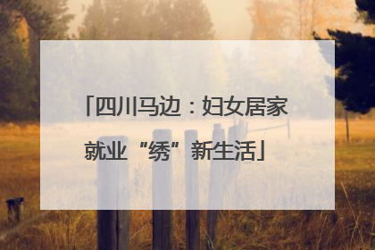 四川马边：妇女居家就业“绣”新生活