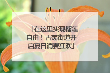 在这里实现榴莲自由！古荡街道开启夏日消费狂欢