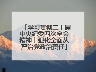 学习贯彻二十届中央纪委四次全会精神丨强化全面从严治党政治责任