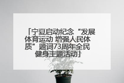 宁夏启动纪念“发展体育运动 增强人民体质”题词73周年全民健身主题活动