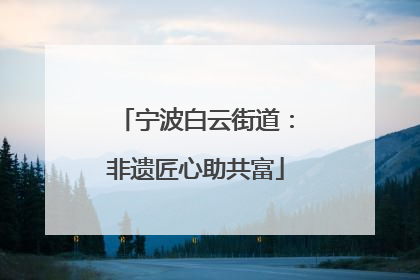 宁波白云街道：非遗匠心助共富