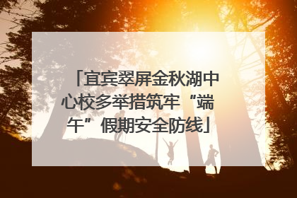 宜宾翠屏金秋湖中心校多举措筑牢“端午”假期安全防线