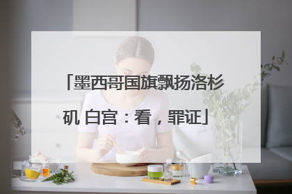 墨西哥国旗飘扬洛杉矶 白宫：看，罪证