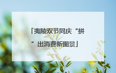 夷陵双节同庆“拼”出消费新图景