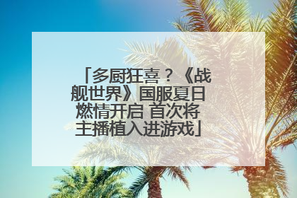 多厨狂喜？《战舰世界》国服夏日燃情开启 首次将主播植入进游戏