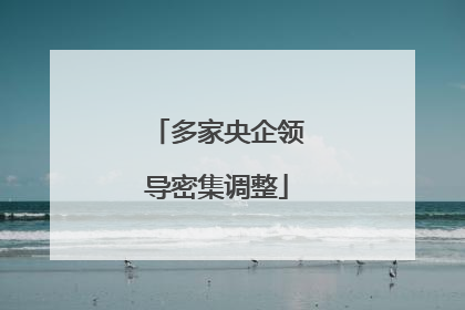 多家央企领导密集调整