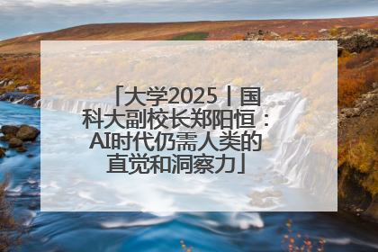 大学2025丨国科大副校长郑阳恒：AI时代仍需人类的直觉和洞察力