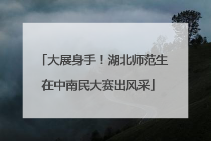大展身手！湖北师范生在中南民大赛出风采