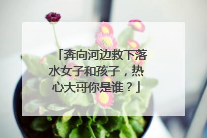 奔向河边救下落水女子和孩子，热心大哥你是谁？