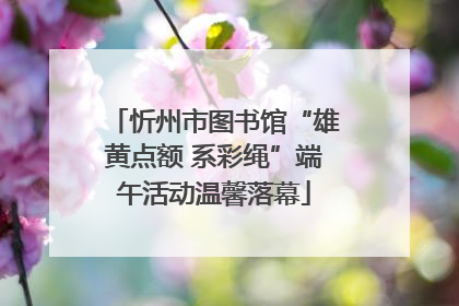 忻州市图书馆“雄黄点额 系彩绳”端午活动温馨落幕