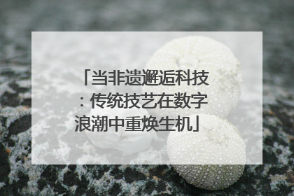 当非遗邂逅科技：传统技艺在数字浪潮中重焕生机