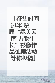 征集时间过半 第三届“绿美云南 万物生长”影像作品征集活动等你投稿