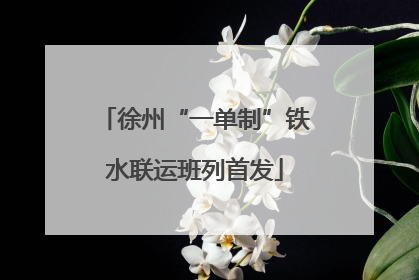 徐州“一单制”铁水联运班列首发