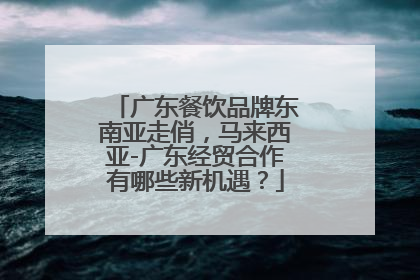 广东餐饮品牌东南亚走俏，马来西亚-广东经贸合作有哪些新机遇？
