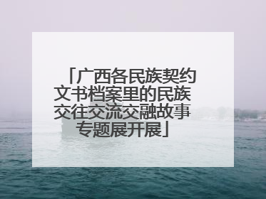 广西各民族契约文书档案里的民族交往交流交融故事专题展开展