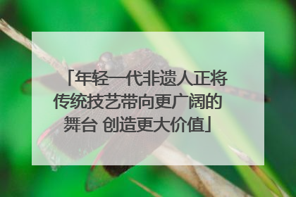 年轻一代非遗人正将传统技艺带向更广阔的舞台 创造更大价值