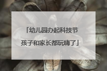 幼儿园办起科技节 孩子和家长都玩嗨了