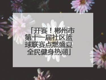 开赛！郴州市第十一届社区篮球联赛点燃盛夏全民健身热潮