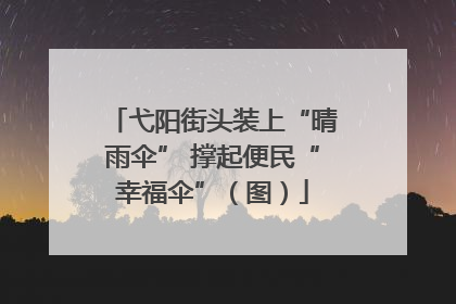 弋阳街头装上“晴雨伞” 撑起便民“幸福伞”（图）