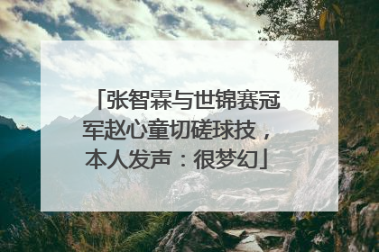 张智霖与世锦赛冠军赵心童切磋球技，本人发声：很梦幻